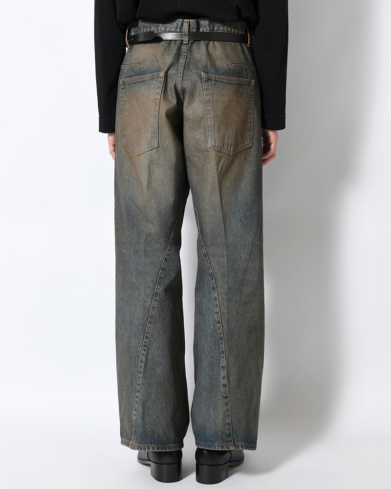 NVRFRGT  3D TWISTED WIDE LEG JEANS -MUD FADED INDIGO- MUD FADED INDIGO 1