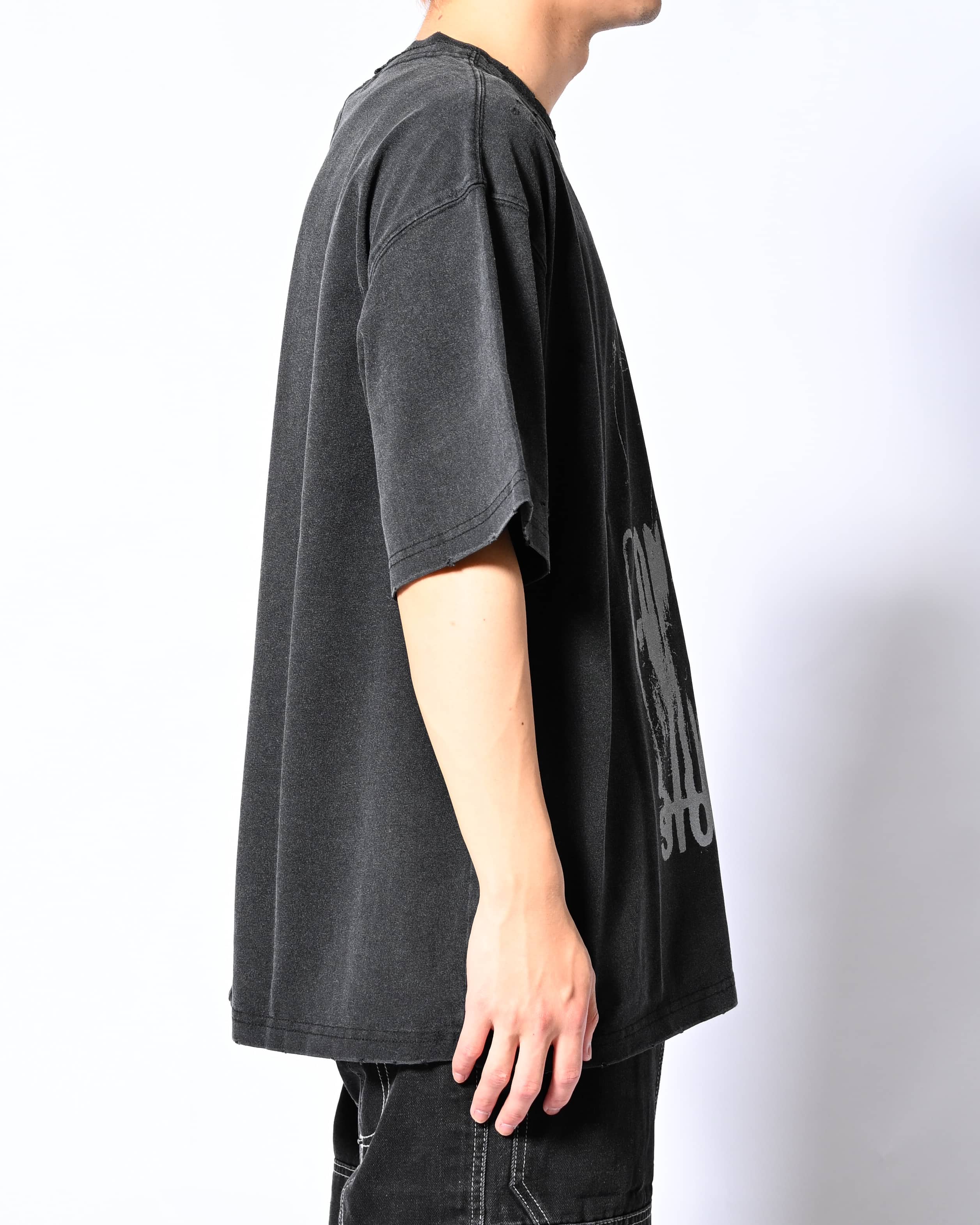 HIGH-GATE BURN FADE DAMAGE TEE (IN NAGOYAPARCO LIMITED EDITION） BLK 1