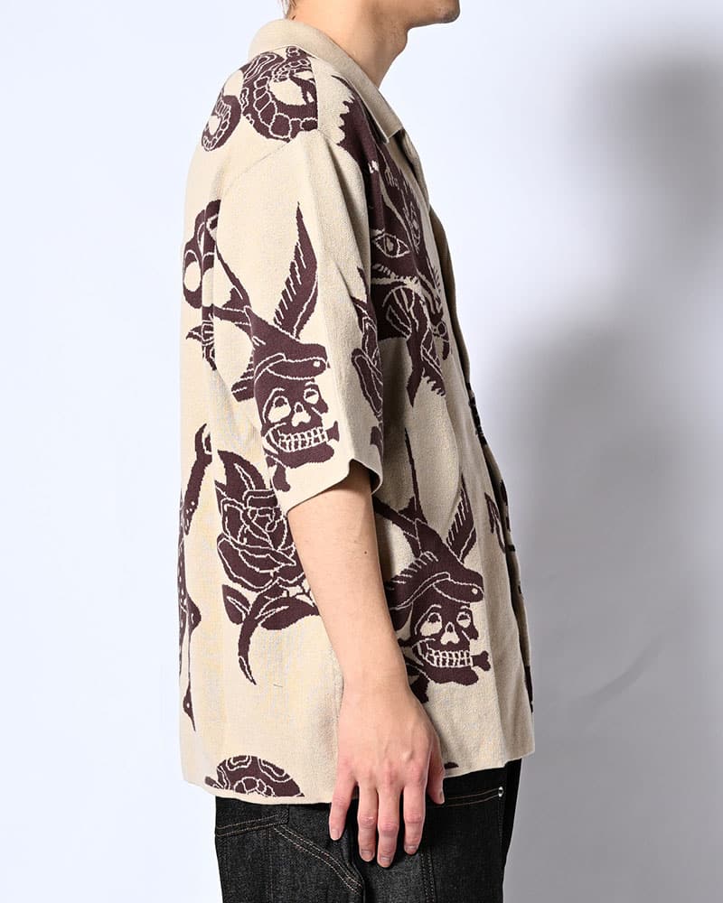 HIGH-GATE  OUTLAW KNIT SHIRT -OFF WHITE- OFF WHITE 1