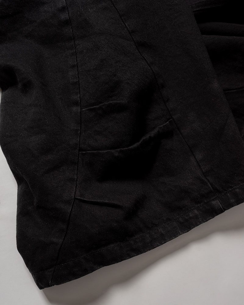 CONTE STRUT  3D DENIM HALF PANTS -BLACK- BLACK M