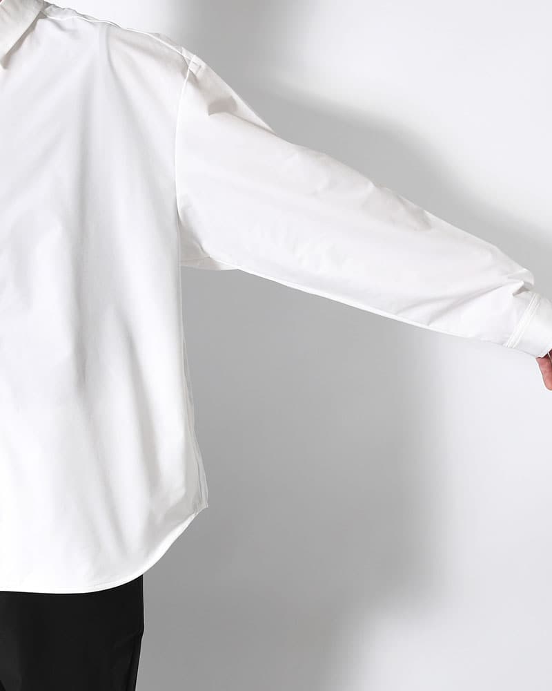 印  SNAP EASY SHIRT -WHITE- WHITE M