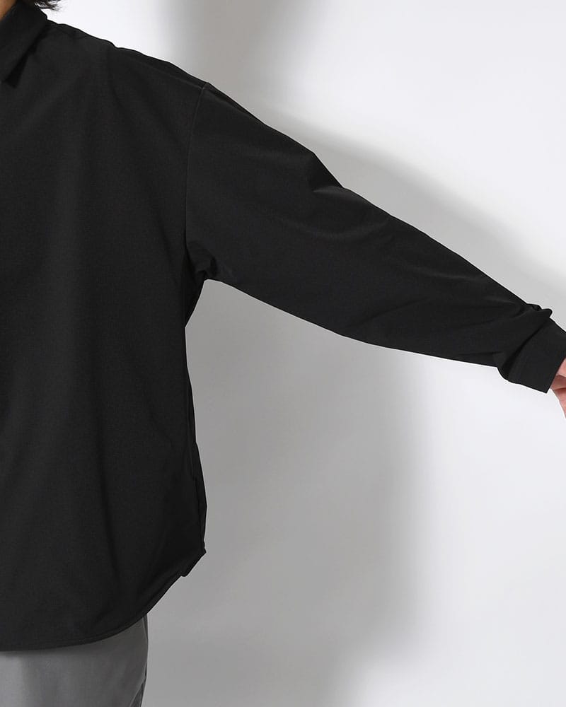 印  SNAP EASY SHIRT -BLACK- BLACK M