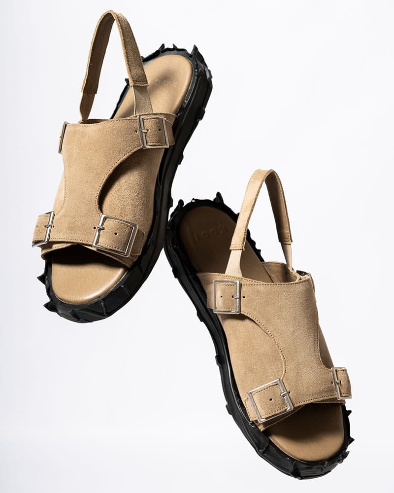 KOOI  X MONK LEATHER SANDAL -TAUPE- TAUPE 41