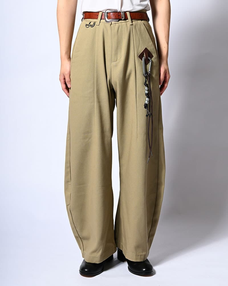 KOOI  HOLDER CURVE PANTS -BEIGE- BEIGE 1