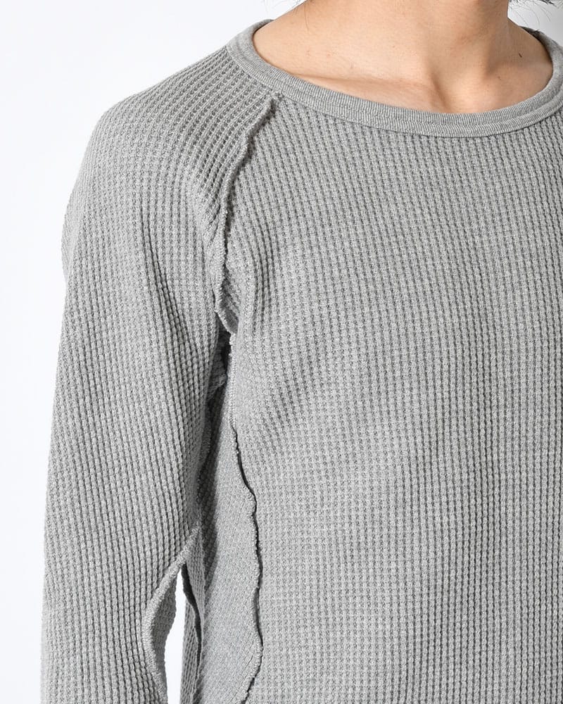 NVRFRGT  WAFFLE THERMAL LONG SLEEVE T-SHIRT -H.GREY- H.GREY 1