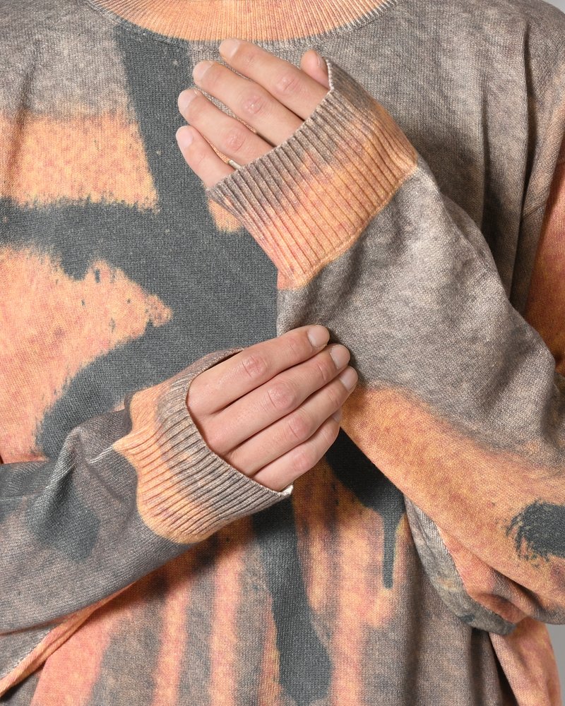 Perks And Mini  GETTING OVER PRINTED KNIT CREWNECK -MULTI- MULTI L
