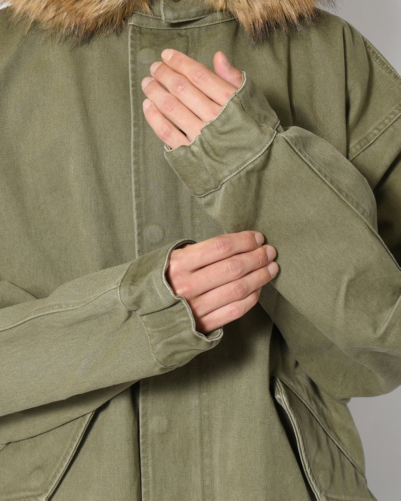 Perks And Mini  TRUE NATURE FISHTAIL PARKA -KHAKI- KHAKI M