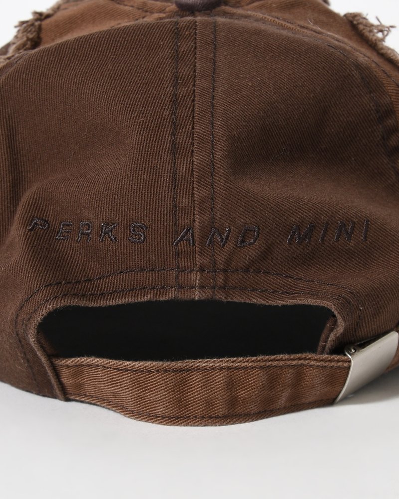 Perks And Mini  ALIEN BUTTERFLY TONAL BASEBALL CAP -BROWN- BROWN ONE SIZE