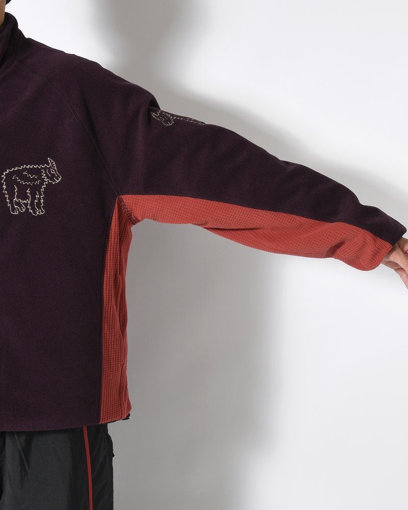 SOMEWHERE OUTSIDE HIKING COMPANY  MOUNTAIN GOAT POLARTEC FLEECE JACKET -D/PURPLE- D/PURPLE L