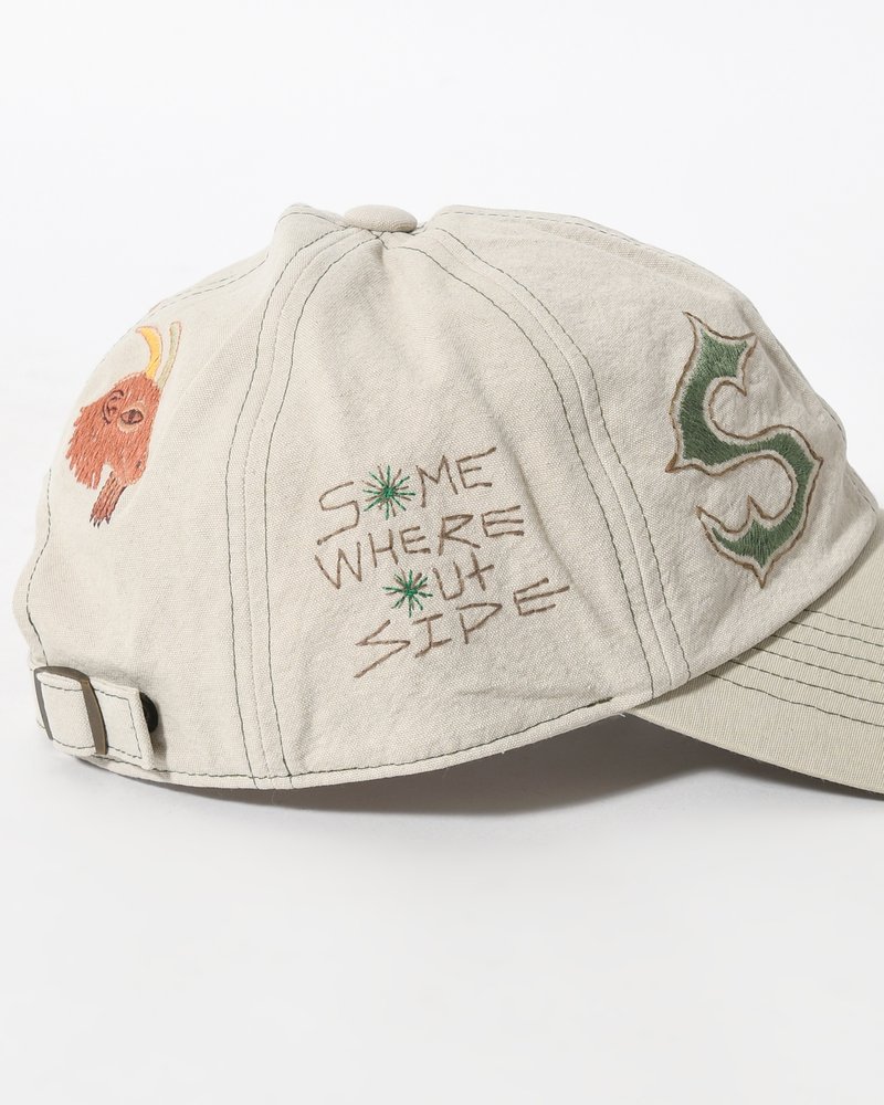 SOMEWHERE OUTSIDE HIKING COMPANY  SOHC EMBROIDERY CAP -IVORY- IVORY ONE SIZE