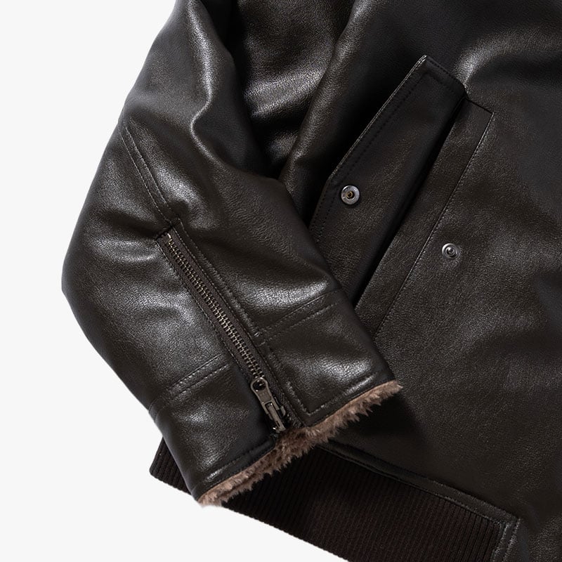 HIGH-GATE  REVERSIBLE FAKE MOUTON CHARCOAL 1