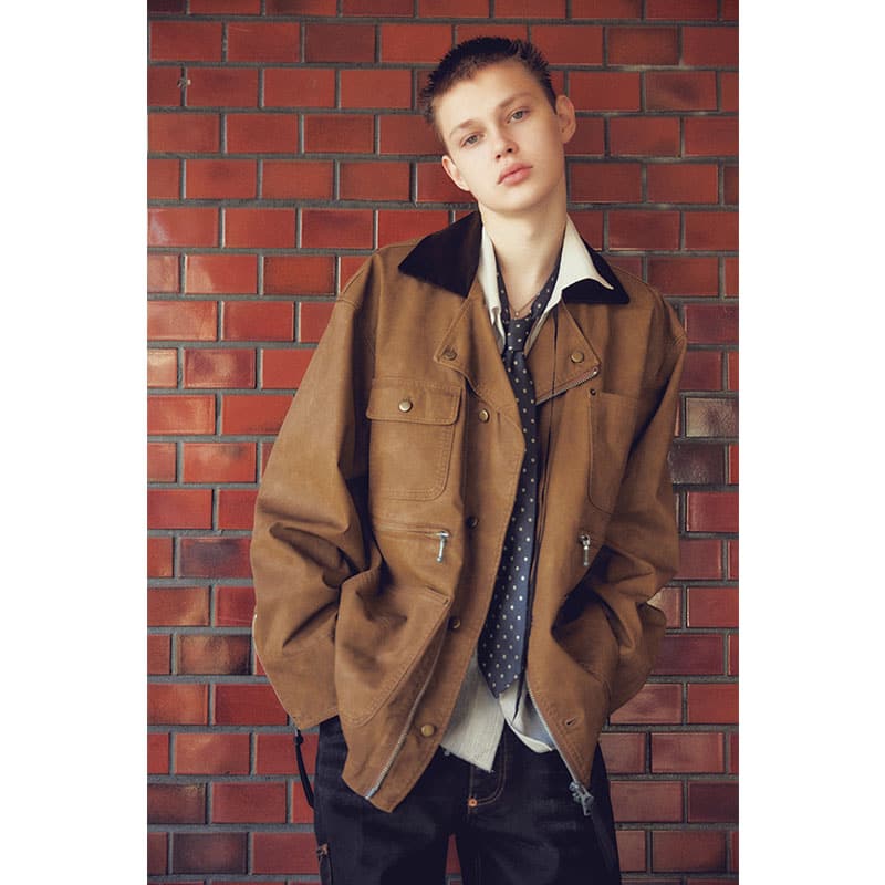 KOOI  FADE WORK JACKET CAMEL 1