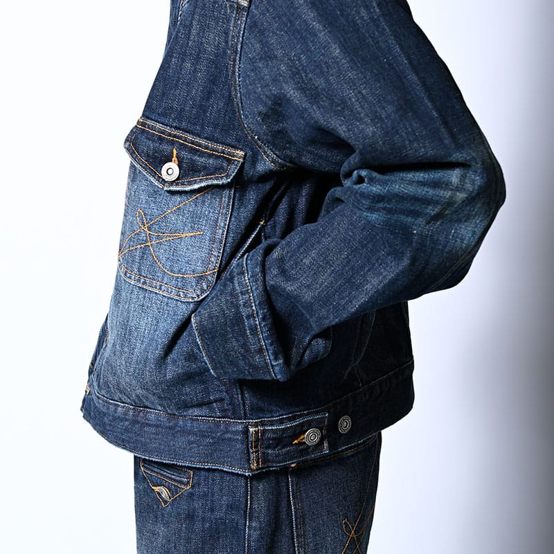 KOOI  CARDIGAN ZIP DENIM JACKET INDIGO 1