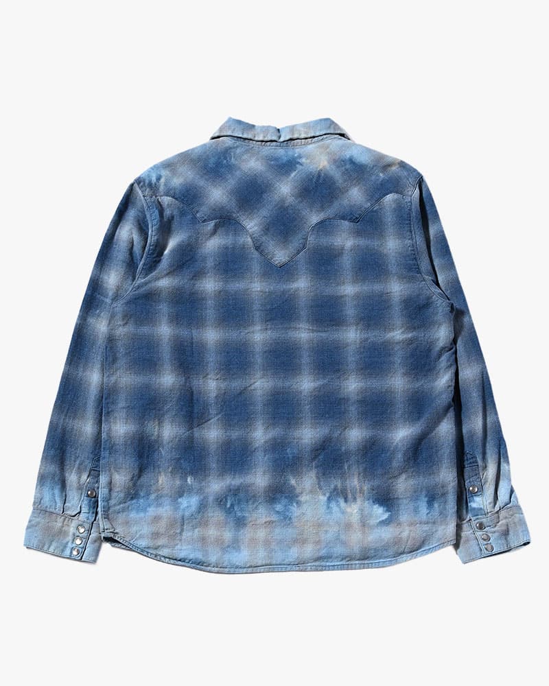 KOOI  INDIGO CHECK WESTERN SHIRTS -BLUE- BLUE 1