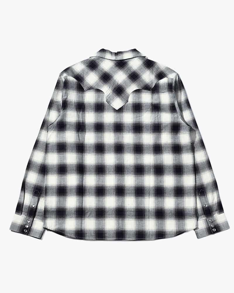 KOOI  INDIGO CHECK WESTERN SHIRTS  -WHITE- WHITE 1