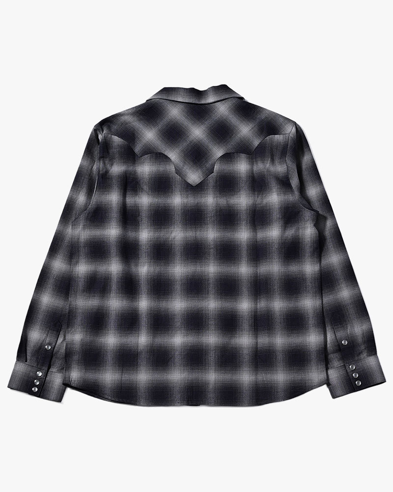 KOOI  INDIGO CHECK WESTERN SHIRTS -BLACK- BLACK 1