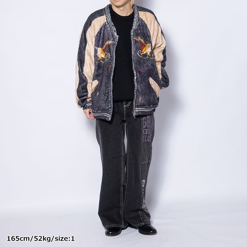 HIGH-GATE  TROMPE L'OEIL VINTAGE SUKA FLEECE ONE COLOR 1