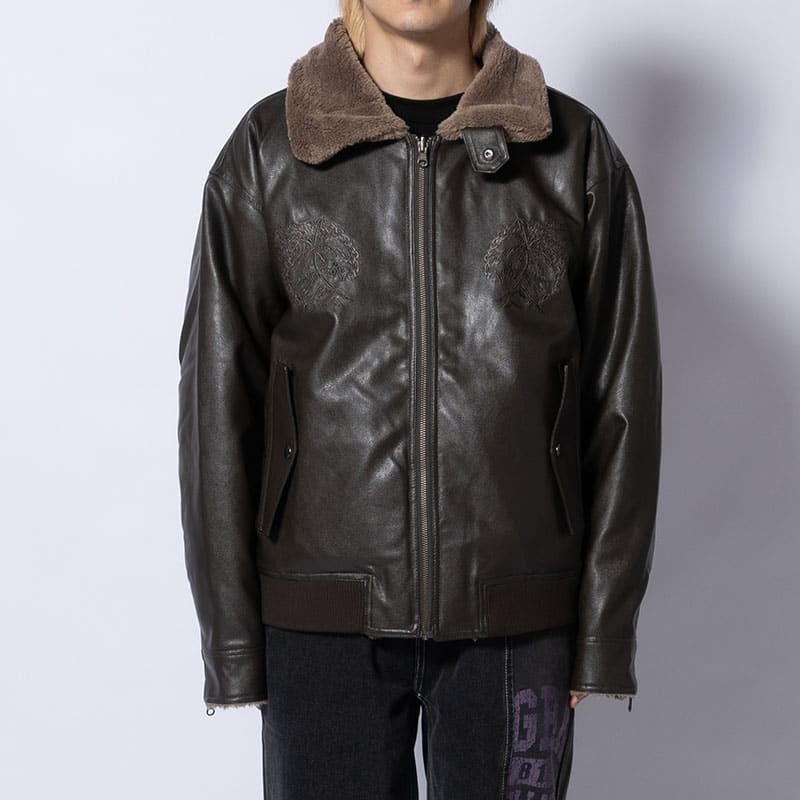 HIGH-GATE  REVERSIBLE FAKE MOUTON CHARCOAL 1