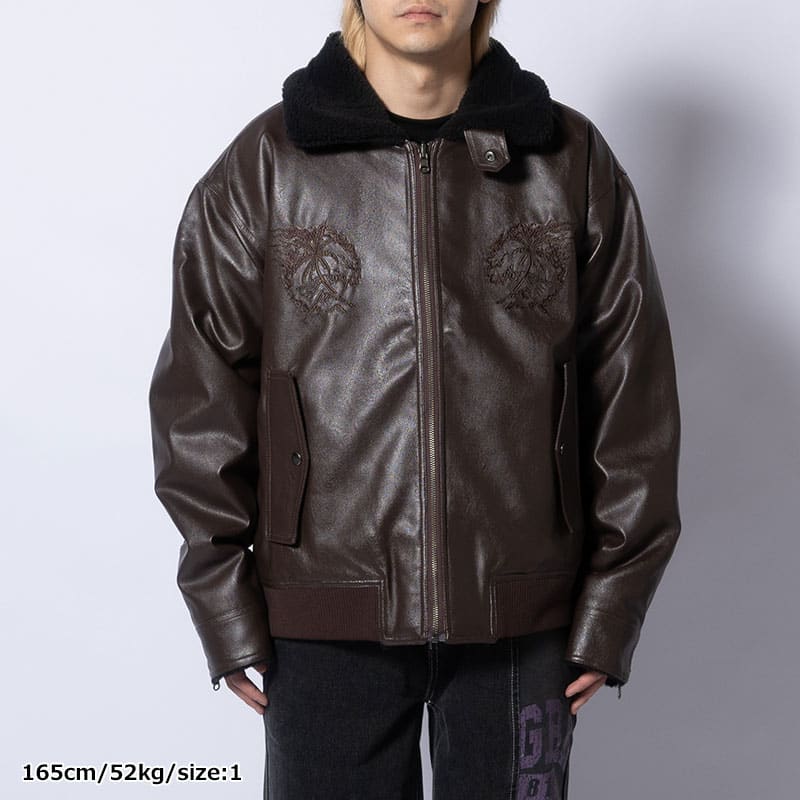 HIGH-GATE  REVERSIBLE FAKE MOUTON BROWN 1