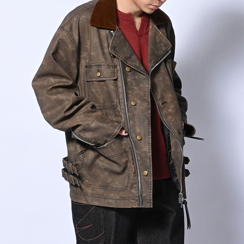 KOOI  FADE WORK JACKET BROWN 1