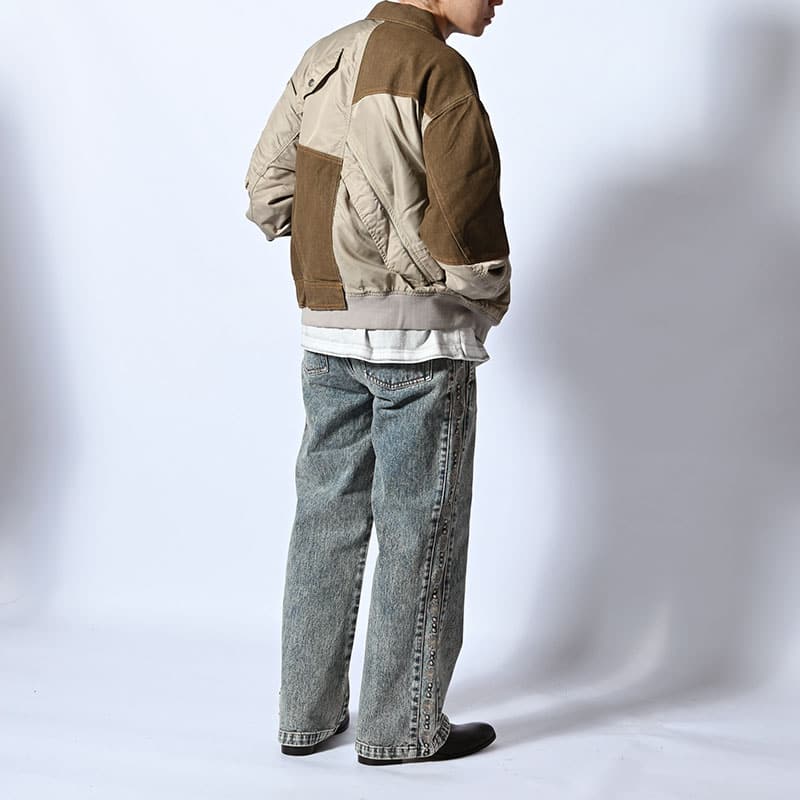 HIGH-GATE  REBUILD MA-1 TRUCKER JACKET KHAKI 1