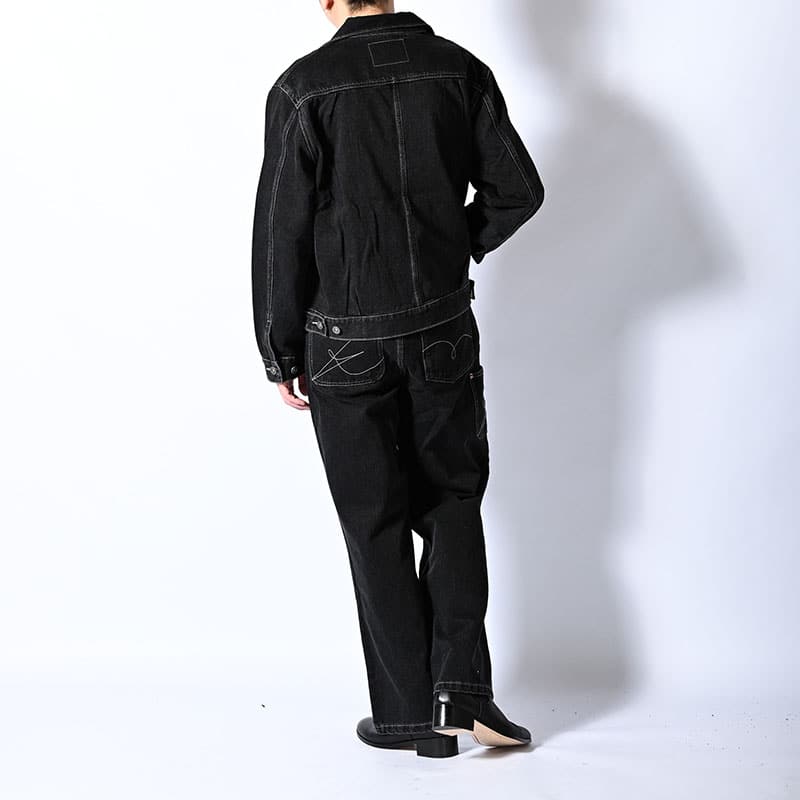 KOOI  CARDIGAN ZIP DENIM JACKET W.BLACK 1