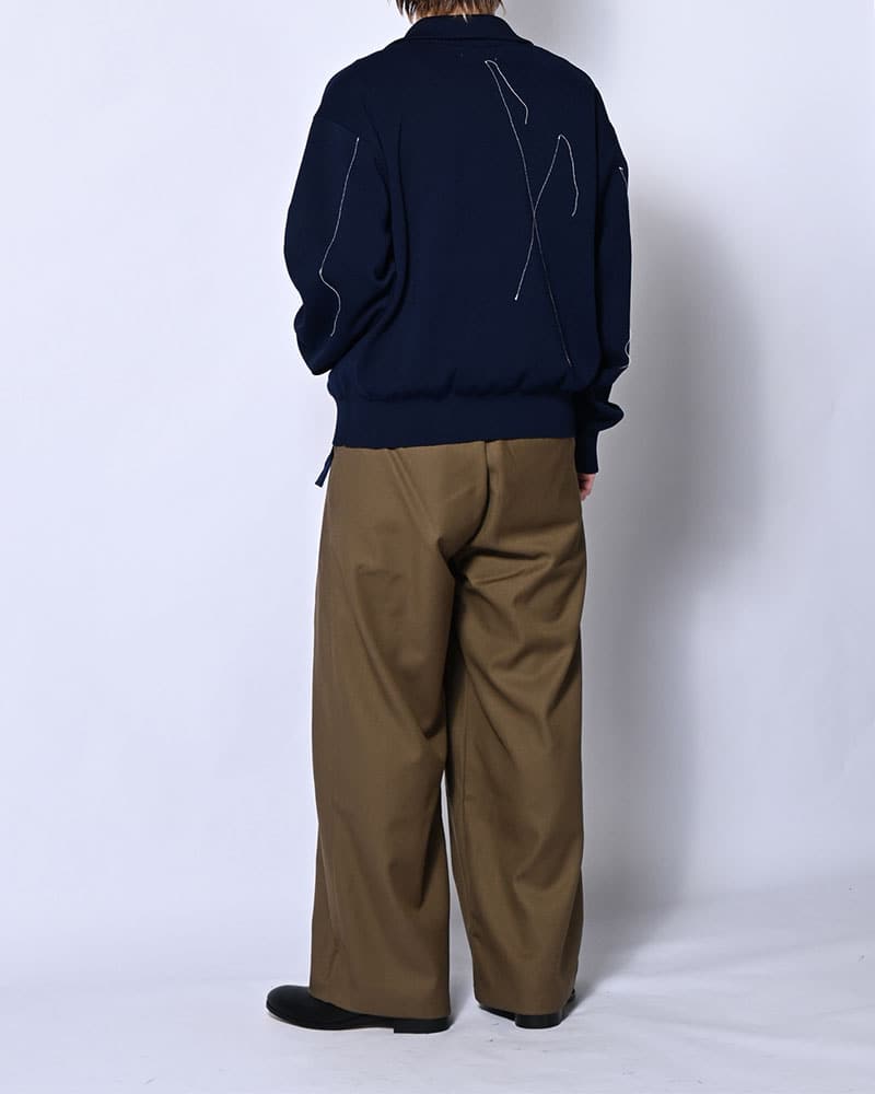 KOOI  STITCH KNIT BLOUSON NAVY 1