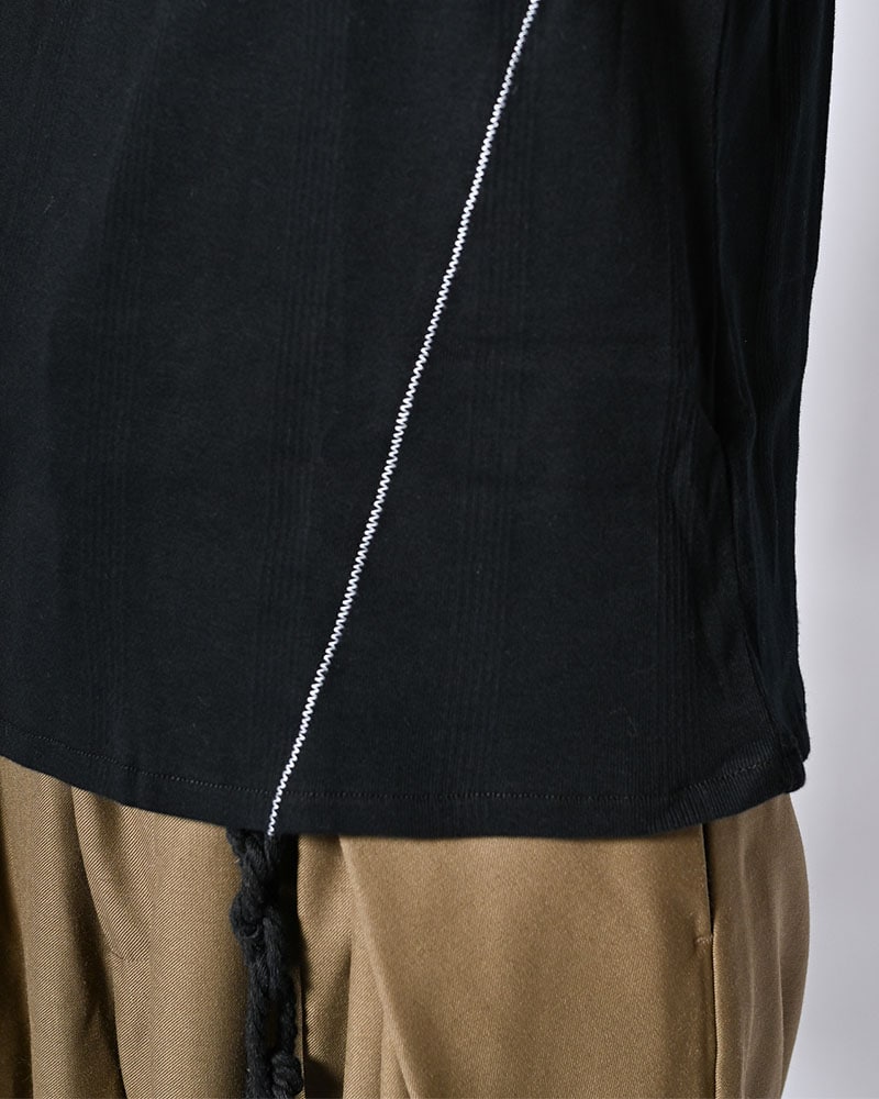 Robert P. Miller×KOOI  STITCH PANEL RIBBED TANKTOP -BLACK- BLACK 1