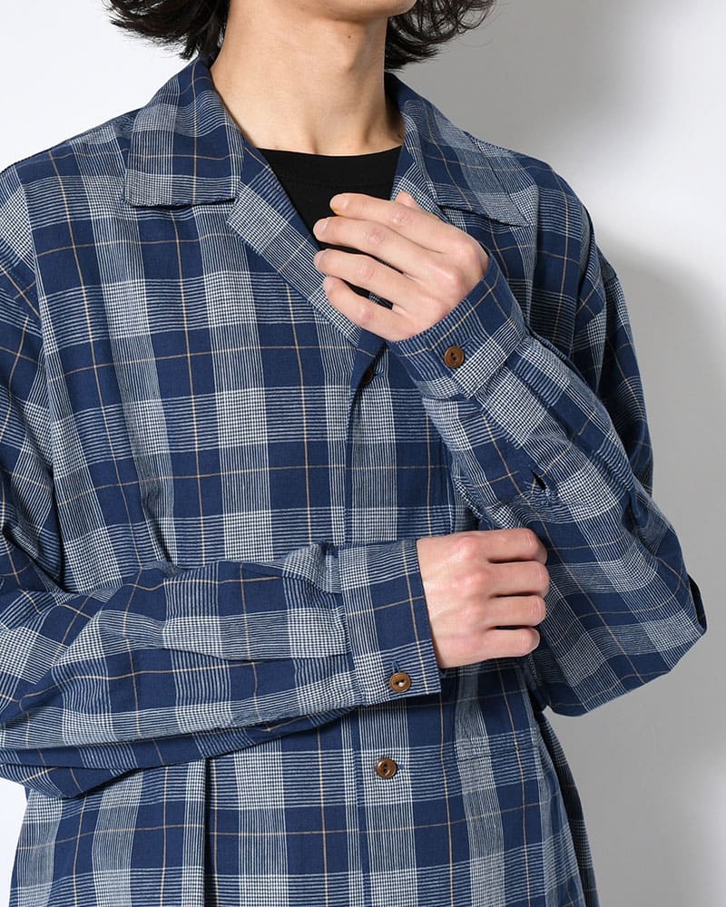 ANEI  IMI SHIRT PLAID -INDIGO PLAID- INDIGO PLAID 2