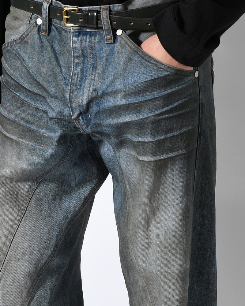 NVRFRGT  3D TWISTED JEANS 3.0 -DIRTY FADED INDIGO- DIRTY FADED INDIGO 1