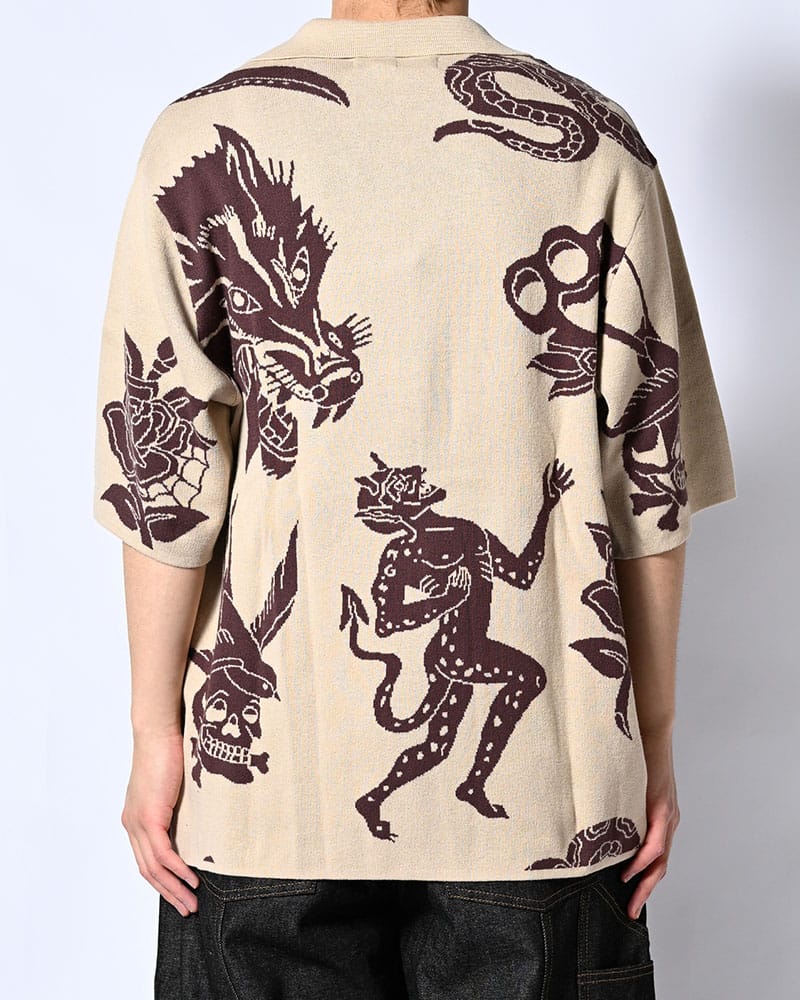 HIGH-GATE  OUTLAW KNIT SHIRT -OFF WHITE- OFF WHITE 1