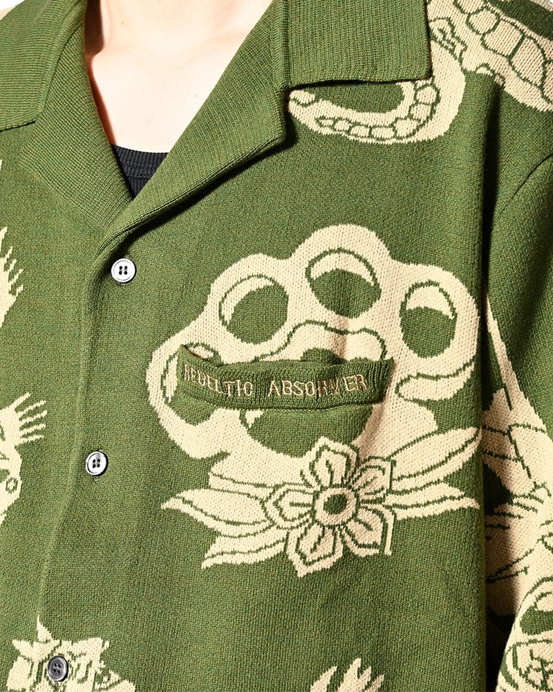 HIGH-GATE  OUTLAW KNIT SHIRT -GREEN- GREEN 1