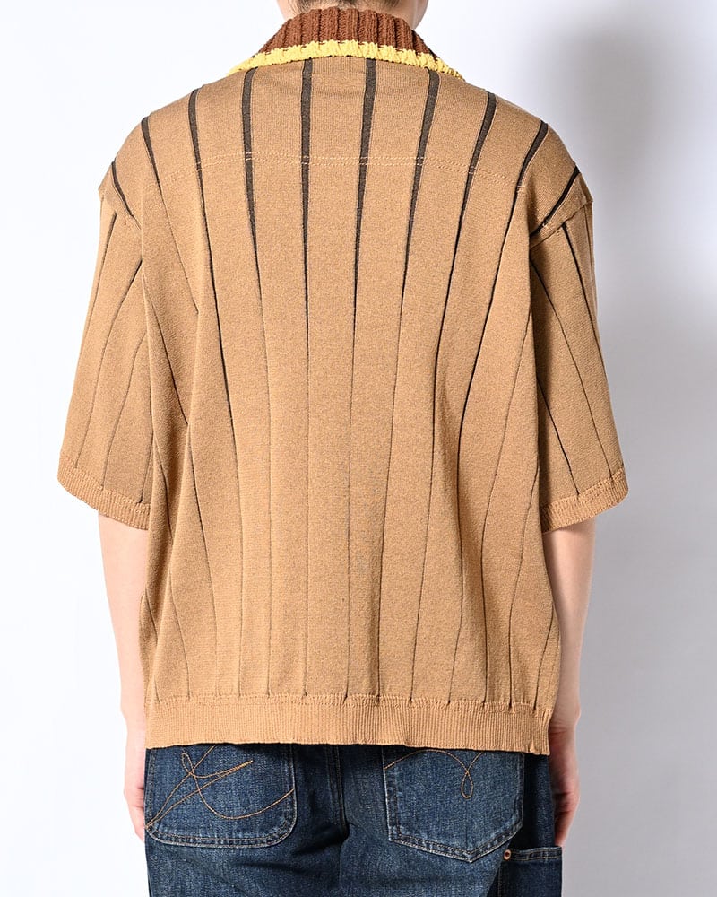 KOOI  CLASSIC RIB KNIT SHIRT -BEIGE- BEIGE 1