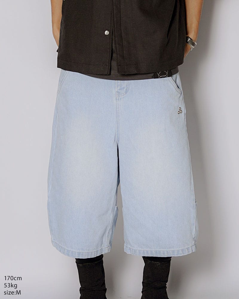 CONTE STRUT  3D DENIM HALF PANTS -L.INDIGO- L.INDIGO M