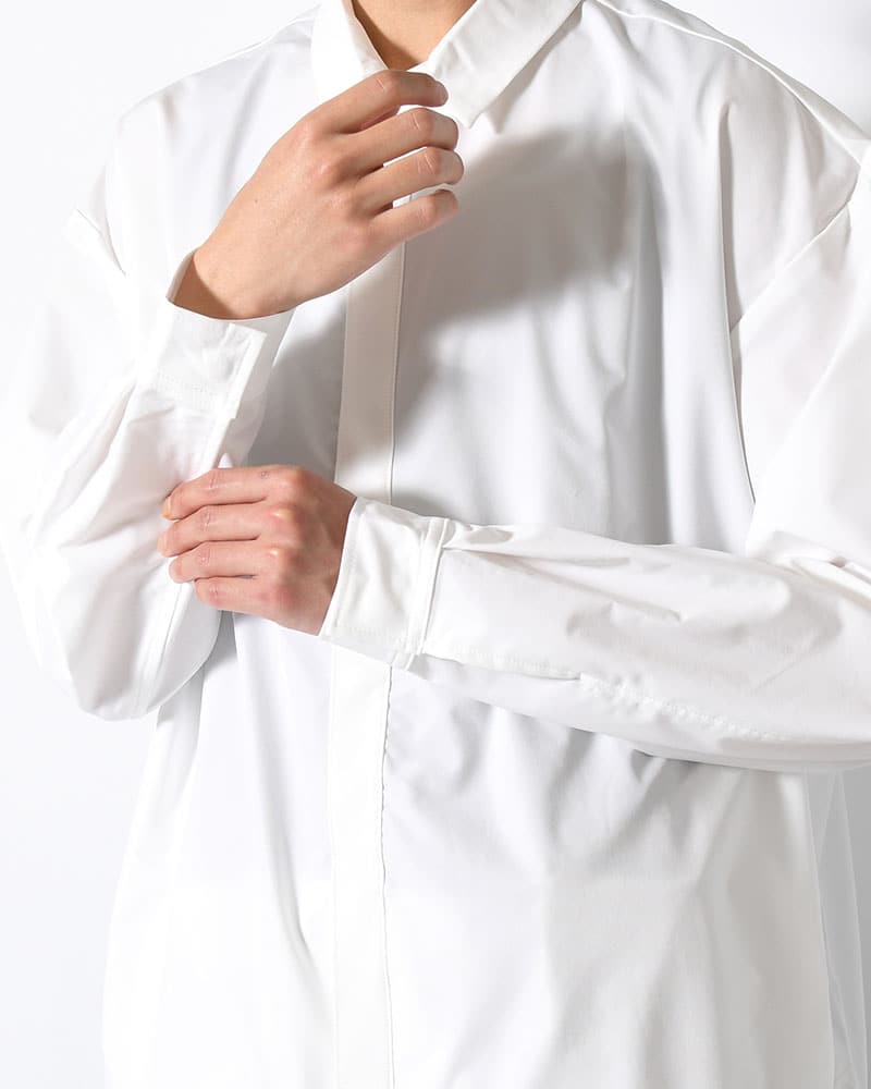 印  SNAP EASY SHIRT -WHITE- WHITE M