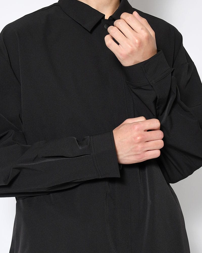 印  SNAP EASY SHIRT -BLACK- BLACK M