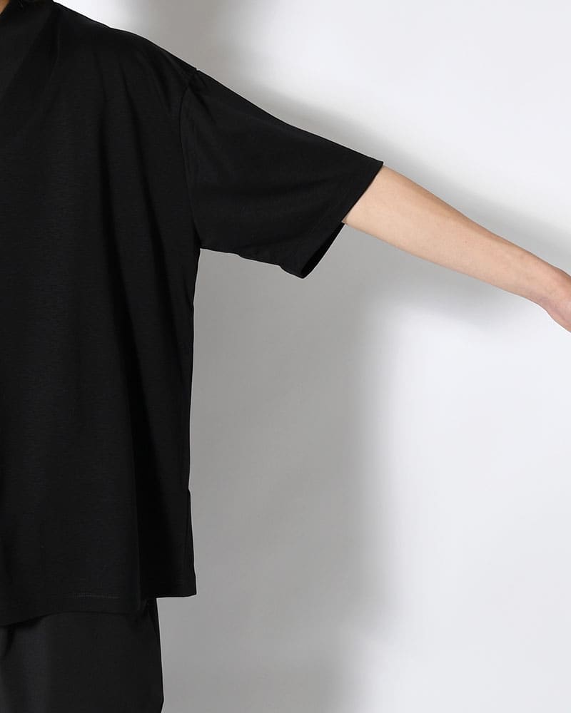 印  和 NECK S/S TEE -BLACK- BLACK M