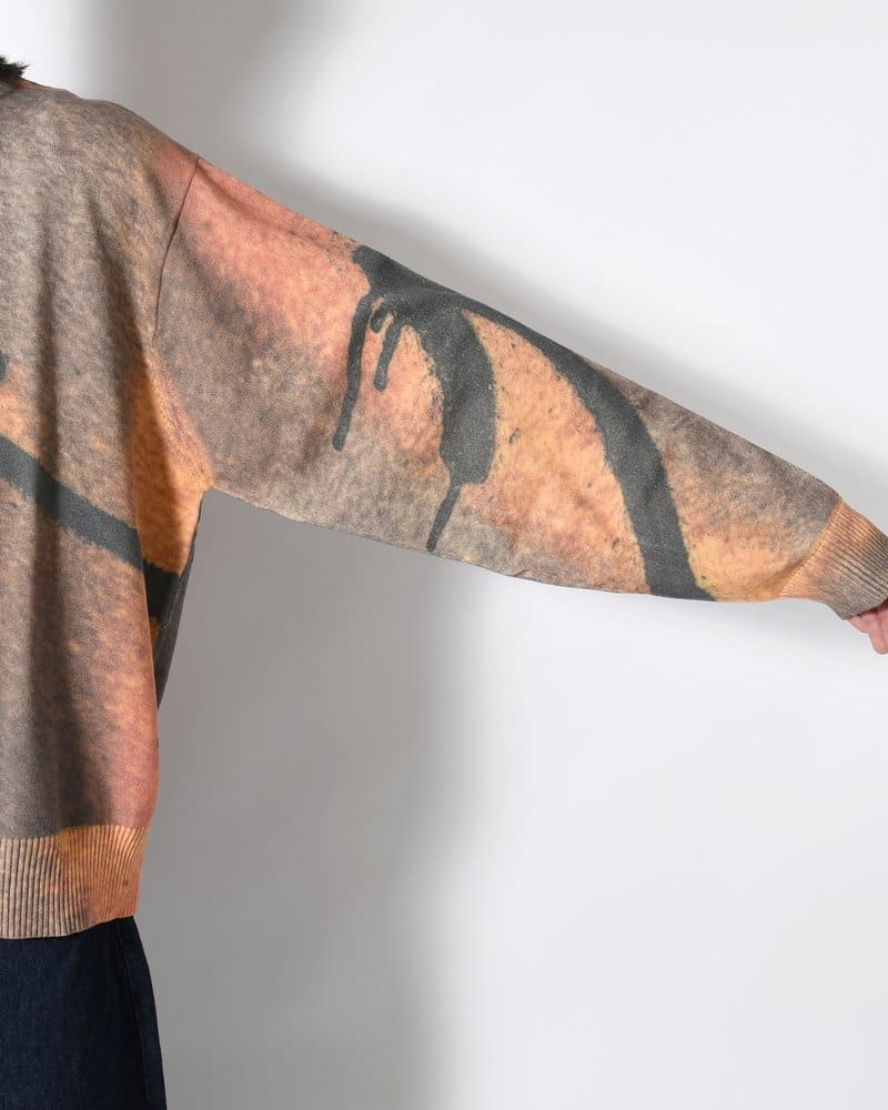 Perks And Mini  GETTING OVER PRINTED KNIT CREWNECK -MULTI- MULTI L