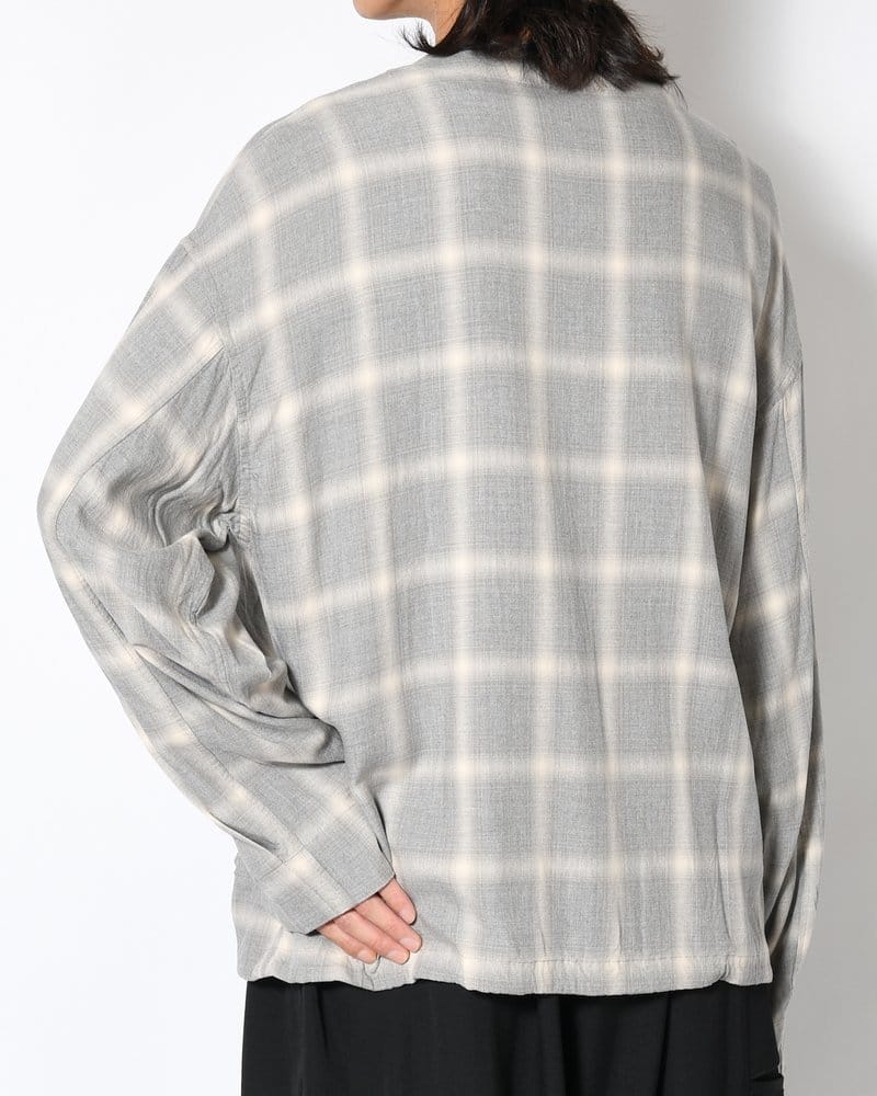 ANEI  F.E CARDIGAN PLAID -H.GREY PLAID- H.GREY PLAID 2