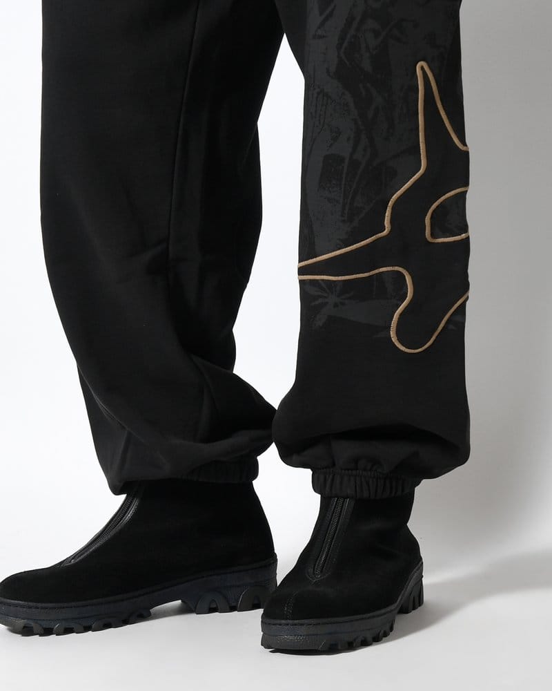Perks And Mini  DECAL SWEATPANT -BLACK WASH- BLACK WASH M