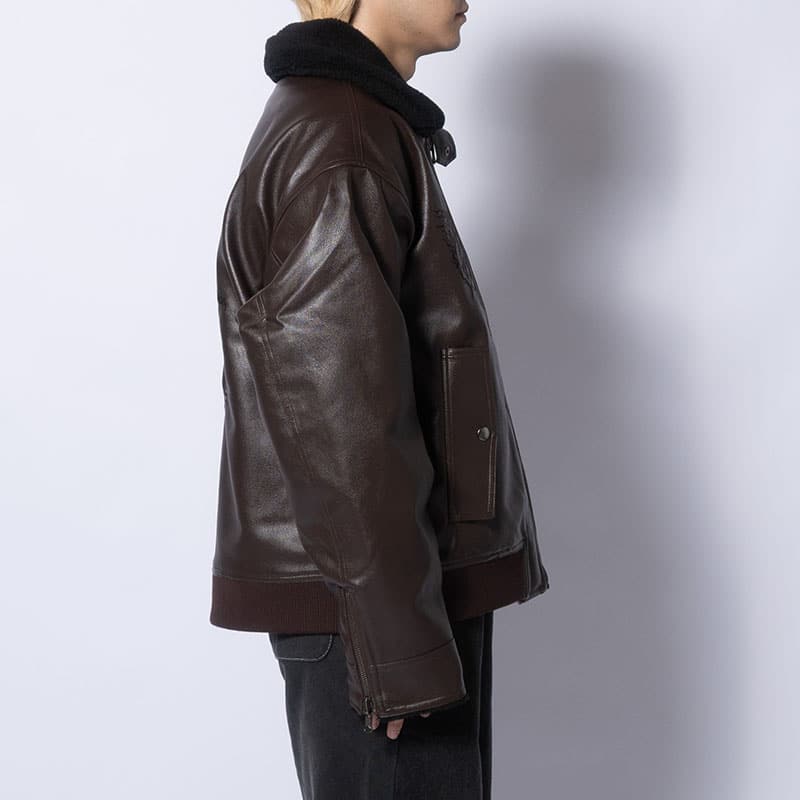 HIGH-GATE  REVERSIBLE FAKE MOUTON BROWN 1