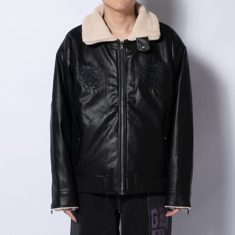 HIGH-GATE  REVERSIBLE FAKE MOUTON BLACK 1