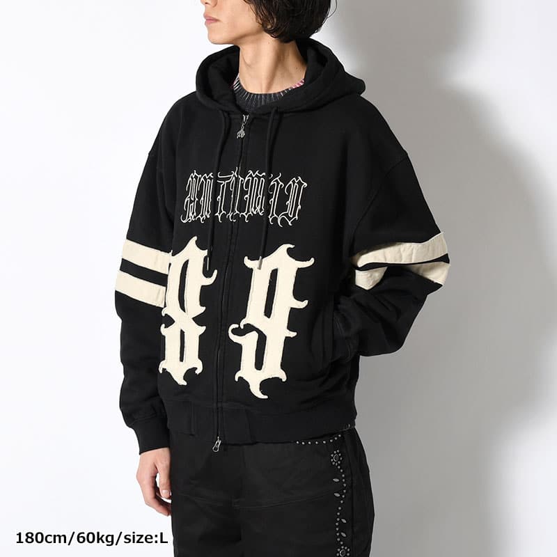 ANTIMID  89 ZIP HOODIE BLACK M