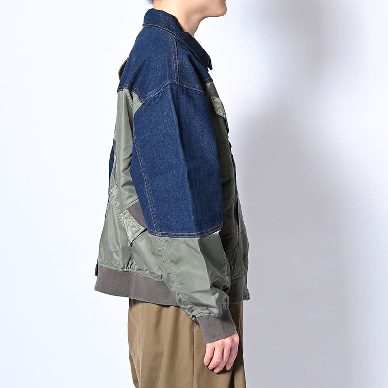 HIGH-GATE  REBUILD MA-1 TRUCKER JACKET INDIGO 1