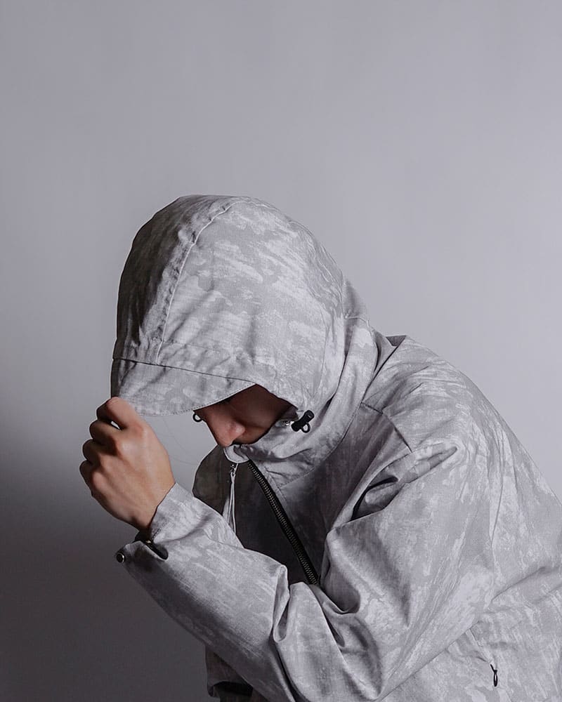 CONTE STRUT  ZIP-UP HOODED SHIRTS (SHELL) WHITE M