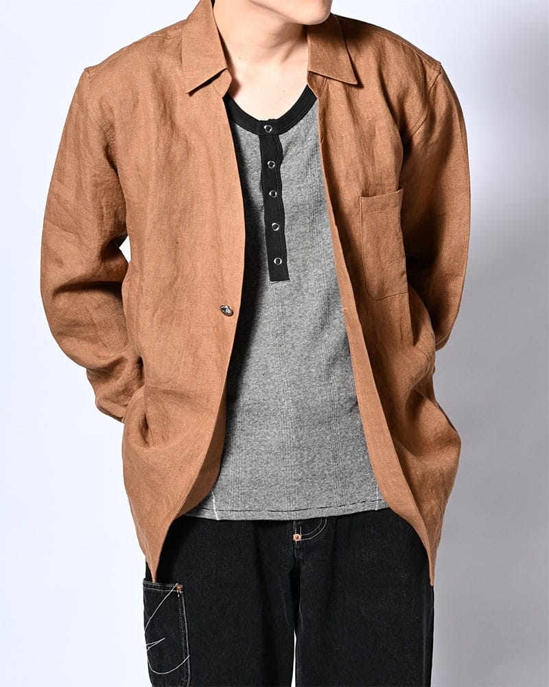 Robert P. Miller×KOOI  STITCH PANEL RIBBED TANKTOP -GRAY- GRAY 1