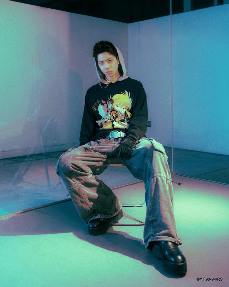 F-LAGSTUF-F×幽遊白書  "MULTI" LS TEE(x幽遊白書) -BLACK- BLACK M