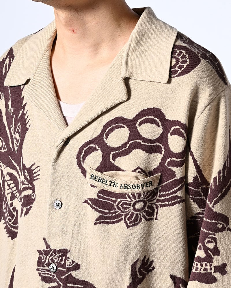 HIGH-GATE  OUTLAW KNIT SHIRT -OFF WHITE- OFF WHITE 1