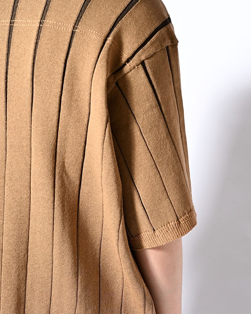KOOI  CLASSIC RIB KNIT SHIRT -BEIGE- BEIGE 1