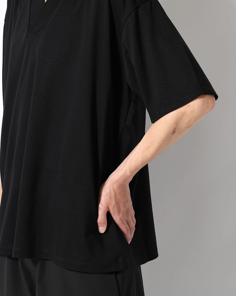 印  和 NECK S/S TEE -BLACK- BLACK M